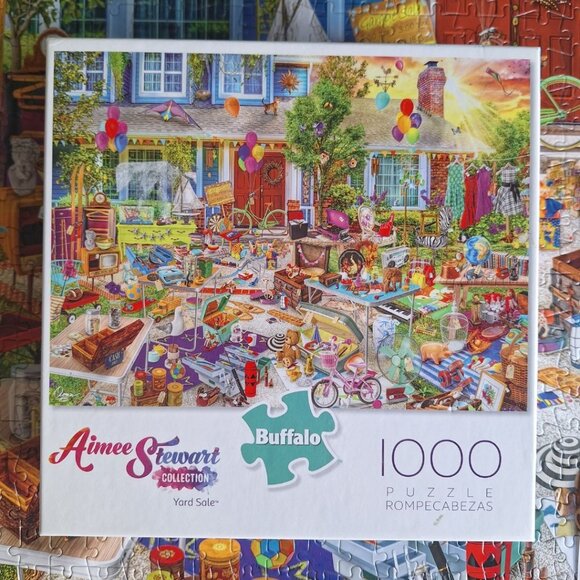Buffalo Puzzle Aimee Stewart Yard Sale Garage Rummage Junk 1000 Piece Complete - Picture 2 of 9